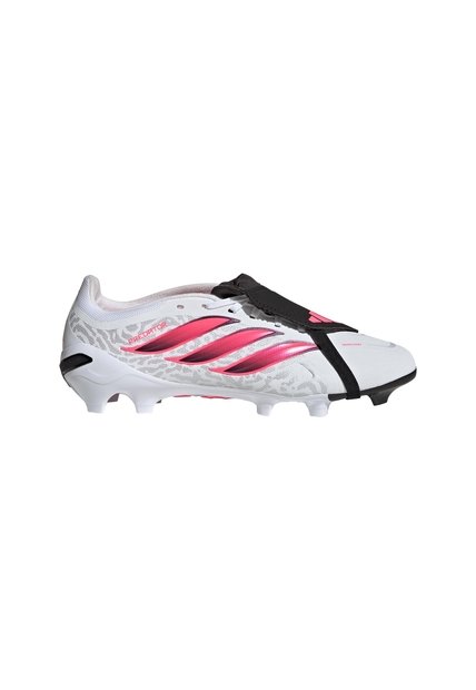 Guayos Fútbol Rosa Adidas Predator League Lengüeta Plegable Firme Blanco