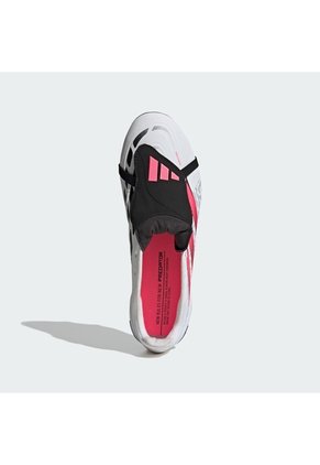 Guayos Fútbol Rosa Adidas Predator League Lengüeta Plegable Firme Blanco