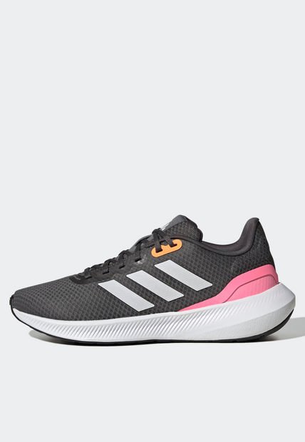 Tenis Running Gris-Blanco-Rosa adidas Performance Runfalcon 2.0