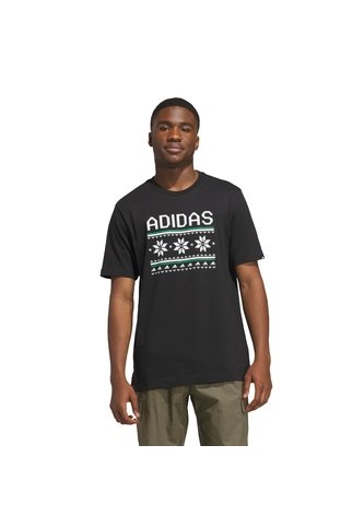 Camiseta Vinotinto Adidas Graphic Holiday Estampada Negro adidas Performance