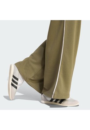 Pantalón Beige Adidas Seasonal Essentials Colourpop Con Gráfico Bordado Verde