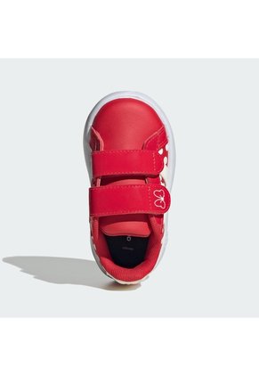 Tenis Blanco Adidas Grand Court Disney Minnie Mouse Bebé Rojo