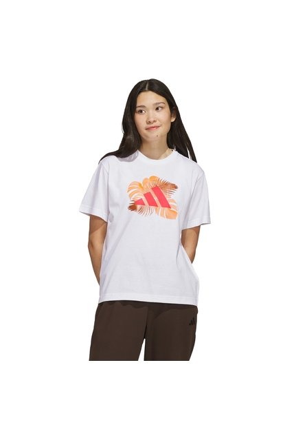 Camiseta Negro Adidas Graphic Festival-Inspired Logo Blanco