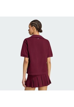 Camiseta Vinotinto Adidas Polo Graphic Seasonal Essentials Colorpop Bordada Rojo