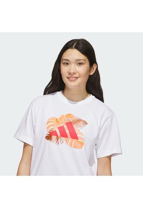 Camiseta Negro Adidas Graphic Festival-Inspired Logo Blanco