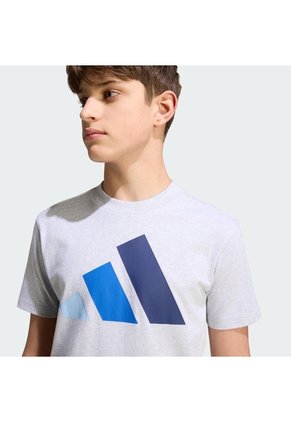 Camiseta Rojo Adidas Essentials Kids Gris