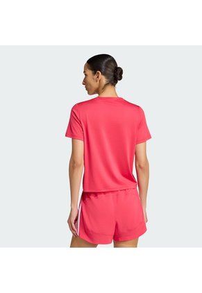 Camiseta Morado Adidas Workout Essentials De Cuello Redondo Rosa