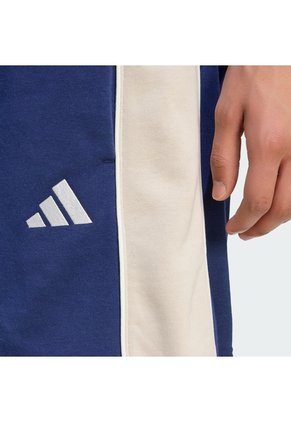 Shorts Verde Adidas Seasonal Essentials Algodón Perchado Bloques De Color Azul