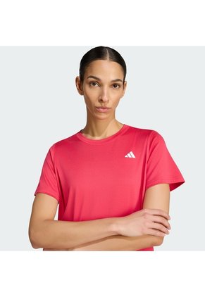 Camiseta Morado Adidas Workout Essentials De Cuello Redondo Rosa