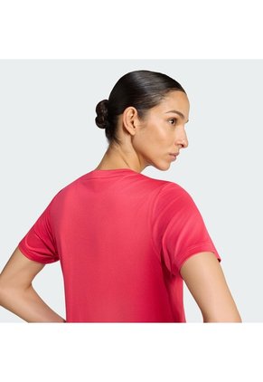 Camiseta Morado Adidas Workout Essentials De Cuello Redondo Rosa