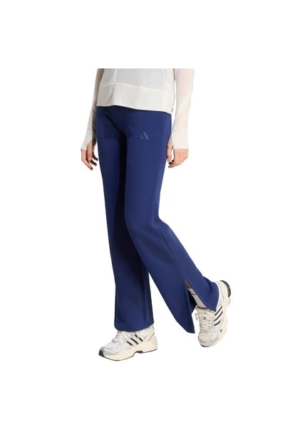 Pantalón Beige Adidas Soft Lux Diseño Acampanado Azul