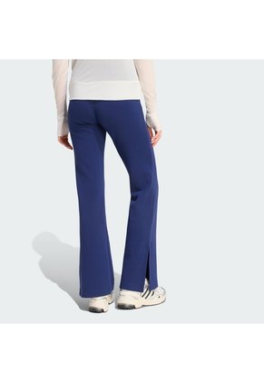 Pantalón Beige Adidas Soft Lux Diseño Acampanado Azul