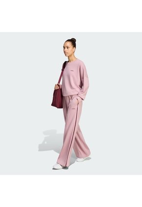 Pantalón Beige Adidas Seasonal Essentials Colourpop Con Gráfico Bordado Morado