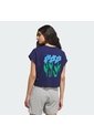 Camiseta Blanco Adidas Graphic Three Flowers Manga Corta Azul de adidas Performance