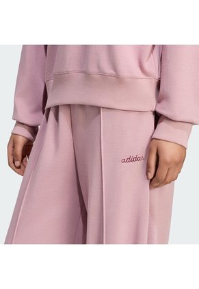 Pantalón Beige Adidas Seasonal Essentials Colourpop Con Gráfico Bordado Morado