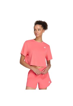 Camiseta Entrenamiento Morado Adidas Train Essentials Boxy Rosa