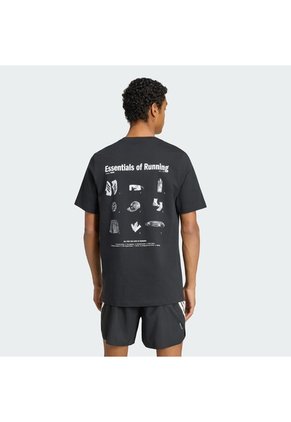 Camiseta Blanco Adidas Graphic Run Essentials Negro