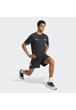 Camiseta Blanco Adidas Graphic Run Essentials Negro