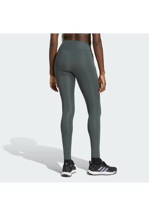 Pantalón Naranja Adidas Licras De Largo Completo Con Bolsillo Almacenamiento Optimé Essentials Gris