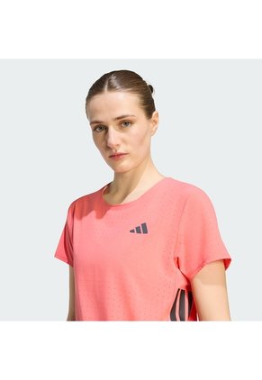 Camiseta Morado Adidas De Running Adizero Rosa
