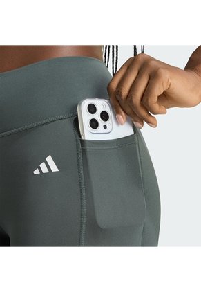 Pantalón Naranja Adidas Licras De Largo Completo Con Bolsillo Almacenamiento Optimé Essentials Gris