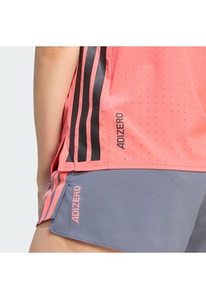 Camiseta Morado Adidas De Running Adizero Rosa