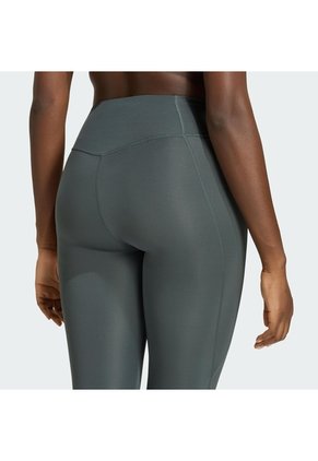 Pantalón Naranja Adidas Licras De Largo Completo Con Bolsillo Almacenamiento Optimé Essentials Gris