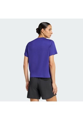 Camiseta Morado Adidas Workout Essentials De Cuello Redondo Morado