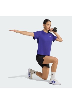 Camiseta Morado Adidas Workout Essentials De Cuello Redondo Morado