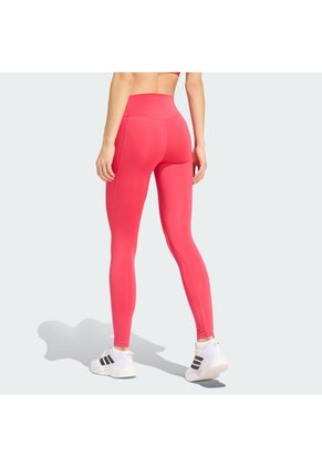 Pantalón Naranja Adidas Licras De Largo Completo Con Bolsillo Almacenamiento Optimé Essentials Rosa
