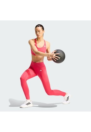 Pantalón Naranja Adidas Licras De Largo Completo Con Bolsillo Almacenamiento Optimé Essentials Rosa