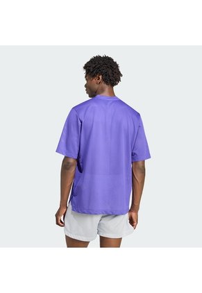 Camiseta Gris Adidas De Entrenamiento D4T PrimeLift Essentials Malla Morado