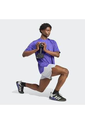Camiseta Gris Adidas De Entrenamiento D4T PrimeLift Essentials Malla Morado