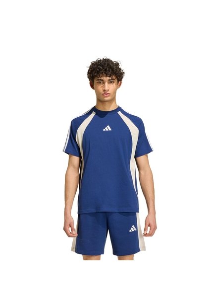 Camiseta Azul Adidas Seasonal Essentials Bloque De Color Azul