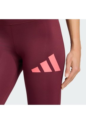 Pantalón Gris Adidas Licras Largas Train Essentials Logo Grande Pretina Alta Rojo
