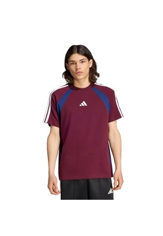 Camiseta Azul Adidas Seasonal Essentials Bloque De Color Rojo adidas Performance