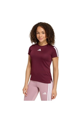 Camiseta Rosado Adidas Training Essentials 3 Rayas Para Niños Rojo adidas Performance