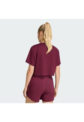 Camiseta Entrenamiento Morado Adidas Train Essentials Boxy Rojo