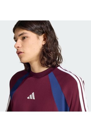 Camiseta Azul Adidas Seasonal Essentials Bloque De Color Rojo