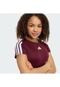 Camiseta Rosado Adidas Training Essentials 3 Rayas Para Niños Rojo de adidas Performance