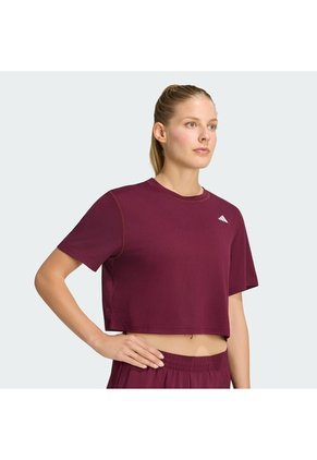 Camiseta Entrenamiento Morado Adidas Train Essentials Boxy Rojo