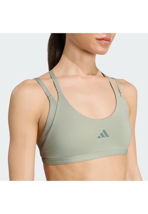 Top Deportivo Turquesa Adidas Optime Workout Strappy Sujeción Ligera Verde
