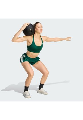 Top Deportivo Naranja Adidas Optime Essentials Workout De Sostén Medio Verde