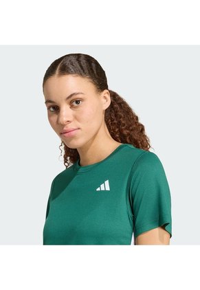 Camiseta Negro Adidas De Entrenamiento Train Essentials 3 Tiras Verde