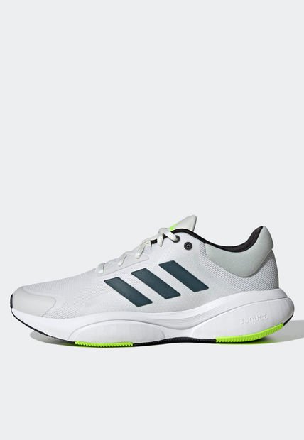 Tenis Running Gris Claro-Azul Petróleo-Amarillo Neón adidas Performance Response