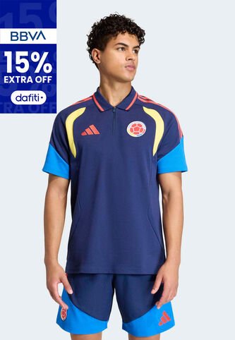 Camiseta Polo adidas Performance Tiro Colombia 2026 Azul adidas Performance