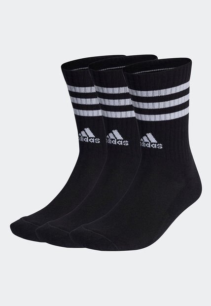 Medias X3 Negro-Blanco adidas Performance Cushioned 3 rayas