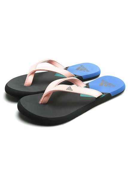Playera Negro-Azul-Rosa-Verde adidas Performance Eezay Flip Flop