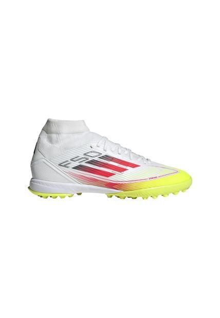 Adidas Performance Guayos Adidas Mujer F50 League Mid Turf-Blanco-Amarillo Guayos Adidas Mujer F50 League Mid Turf-Blanco-Amarillo