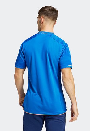 Camiseta Azul Royal-Blanco-Dorado adidas Performance Primera Equipación Italia 23